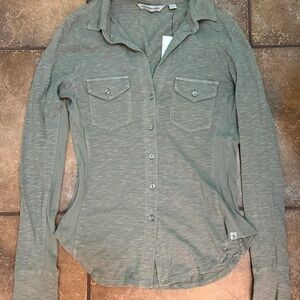 Calvin Klein Jeans Olive Button-Up Shirt